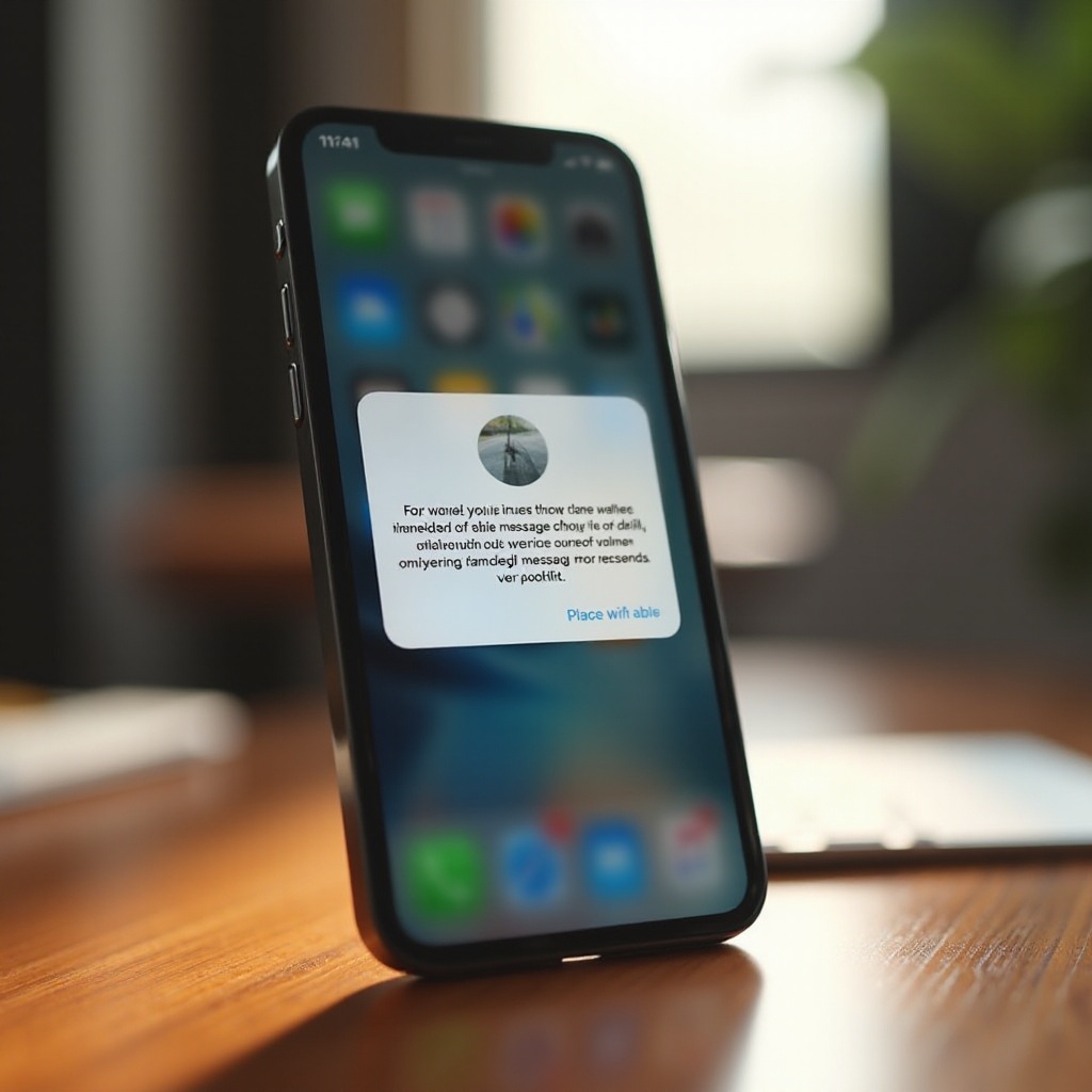 iPhone mengatakan pesan alih-alih nama